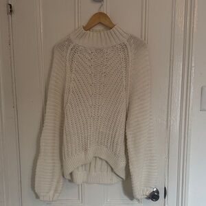 Free people heavy cable knit white  Sweater